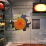 Un peu de pédagogie à la sortie de la salle consacrée aux incursions de la Corée du Nord au War Memorial. Quel serait l'impact de la bombe d'Hiroshima si elle tombait sur Séoul ? (Séoul, 2013).