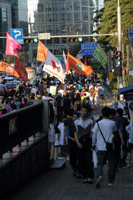 Manifestation (Séoul, août 2013).