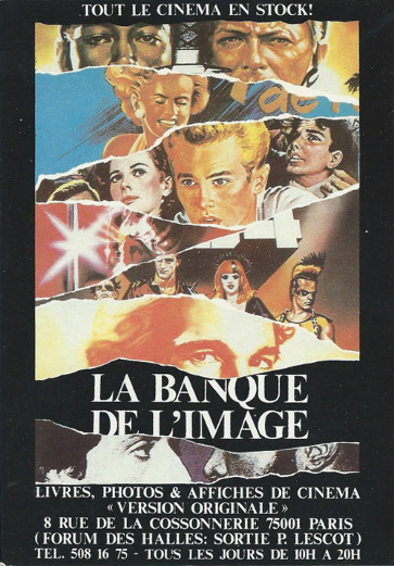 «  La Banque de l’image édita en 1984 une carte postale publicitaire, elle la composa notamment avec un fragment de l’affiche de Sept ans de réflexion  » (p30).