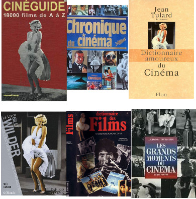 «  Dans les librairies du même quartier Latin, il est impossible d’énumérer les ouvrages, dictionnaires ou encyclopédies consacrés au cinéma ayant choisi une photographie du tournage pour illustrer leur couverture  » (p32).